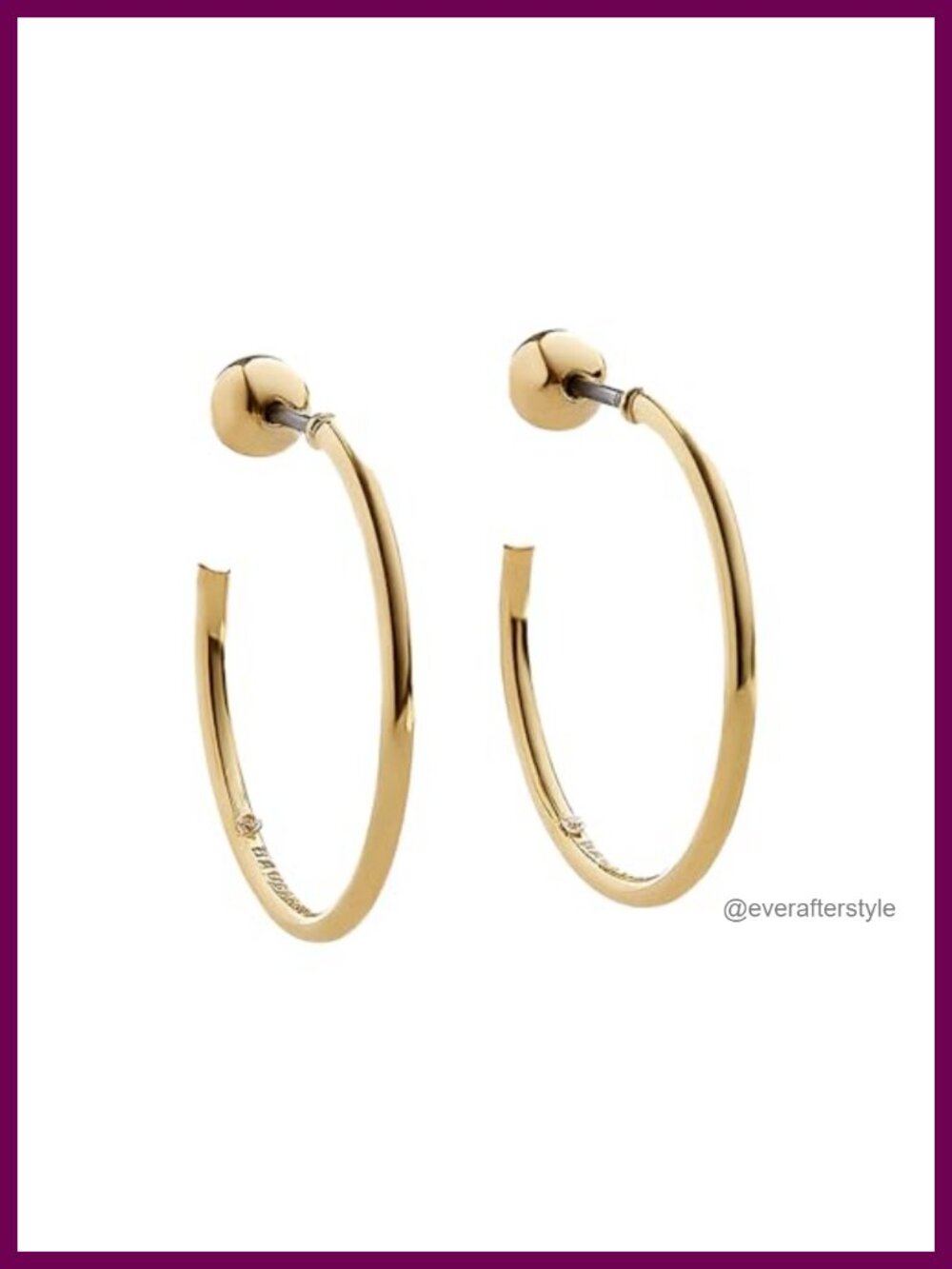 Gold Plated Hoop Earrings Hypoallergenic Brass Statement Jewelry